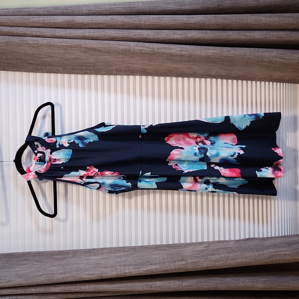 Navy watercolor Dress
